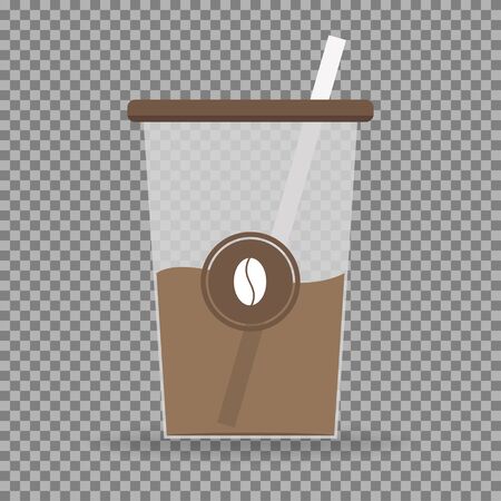 Cup of coffee, cappucino, espresso, latte or mocha in flat. Vector EPS 10のイラスト素材