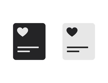 Favorite file document with heart icon. Isolated folder or book with heart shape. Template of bookmark list.のイラスト素材