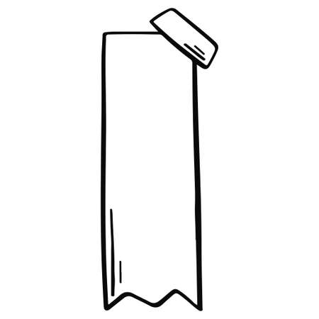 Notepaper in sketch. Transparent paper note in doodle. Hand drawn note page. Notepaper in doodle.のイラスト素材
