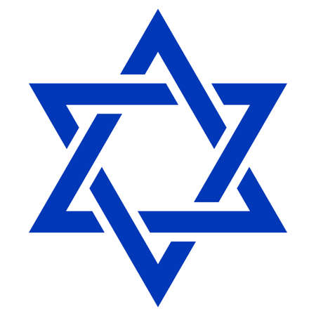Star of David. Shield of David. Jewish star. Israel emblem.のイラスト素材