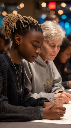 People gather outside Gucci fashion show building for Milan Women's Fashion Week in Milan.の素材
