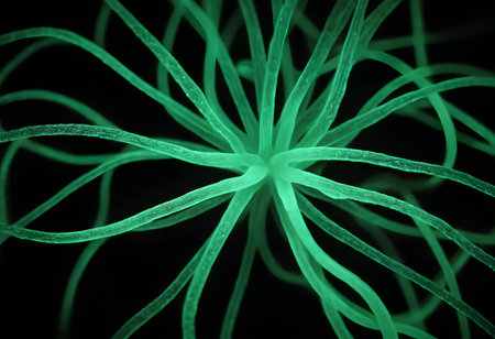 3D illustration of abstract fractal, digital artwork for creative graphic designの素材