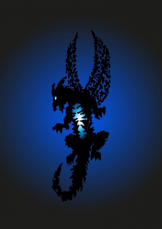 Blue Dragonのイラスト素材
