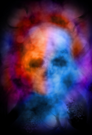 Ghostly skull abstractの写真素材