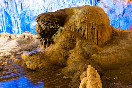 Cave in Ha Long Bay, Vietnamの写真素材