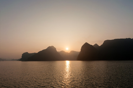 Ha long bay Silhouettes of Rocksの写真素材