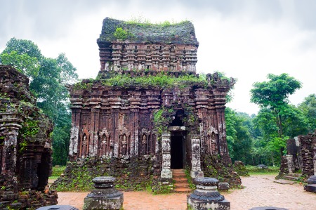 temple in cloudy weather, Vietnamの写真素材