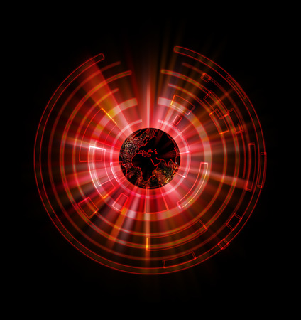 Red globe abstractの写真素材