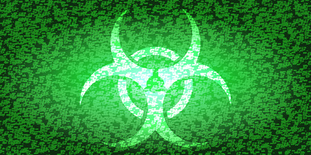 BioHazard sign green and white noiseのイラスト素材