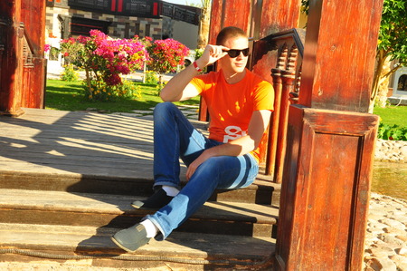 rest on a sunny dayの写真素材