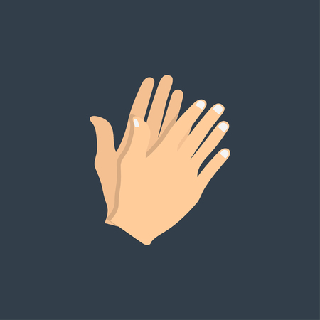 Human hands clapping. applauding hands. vector illustration in flat style.のイラスト素材