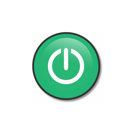 green round button with metallic border Vector illustration.のイラスト素材