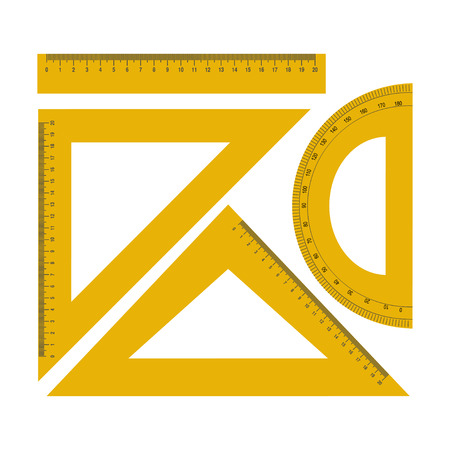 Rulers in centimeters and millimeters. Vector illustration set.のイラスト素材