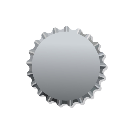 silver lid of jar isolated on whiteの写真素材