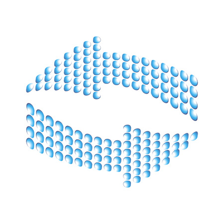 Double Arrow Vector 3D Logotype Symbolのイラスト素材