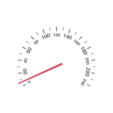 Speedometer scale with numbers. Vector illustration isolated on white backgroundのイラスト素材