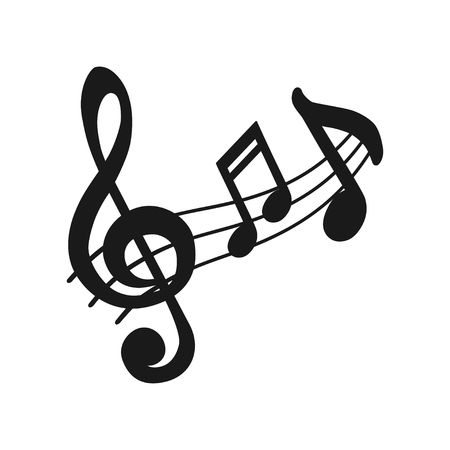 Music Icon. Audio sound media musical Design Elements From Music Staff .Note symbol for your web site design, logo, app, UI. Vector illustration, EPS10. Melody play music sign.のイラスト素材