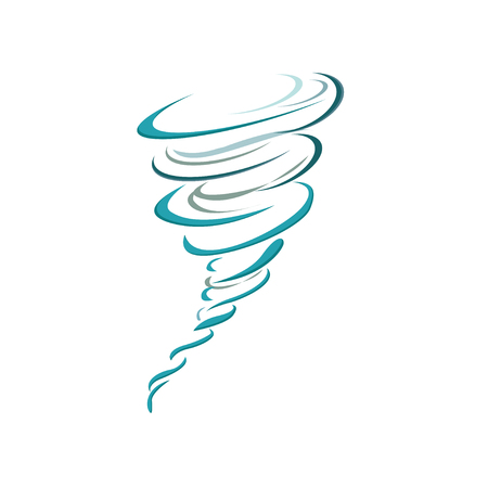 Tornado icon. Tornado storm icon isolated on white background. Typhoon, cyclone and hurricane simple vector illustrationの写真素材