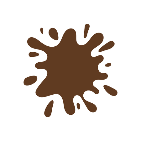 chocolate splash icon. chocolate splash icon vector on white backgroundのイラスト素材