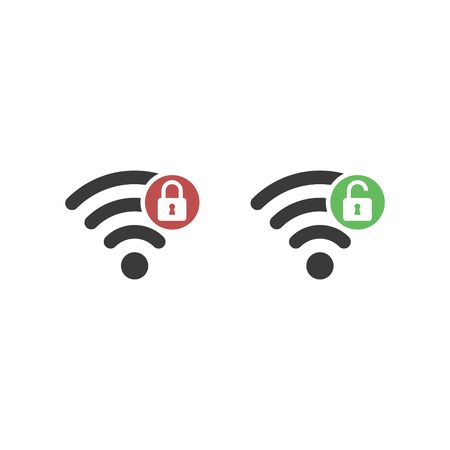 Wireless and wifi icons. Wireless Network Symbol wifi icon. Wireless and wifiのイラスト素材