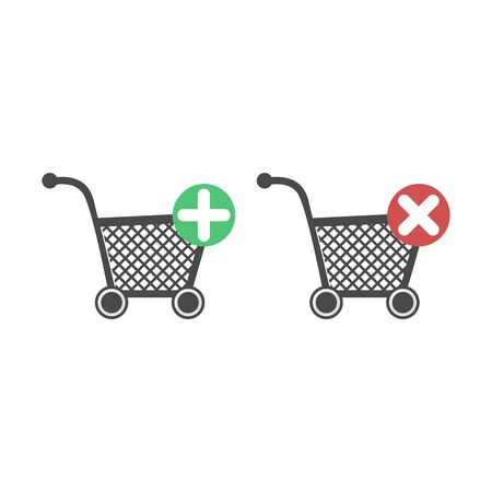 Shopping Cart Icon, flat design best iconのイラスト素材