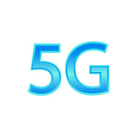 5G Vector Icon. 5th Generation Wireless Internet Network Connection Information Technology Illustration. Mobile devices telecommunication business web networkingのイラスト素材