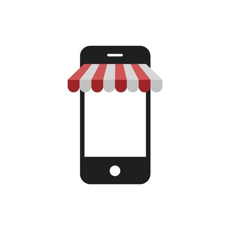 Mobile phone. Mobile store concept. Vector illustrationのイラスト素材