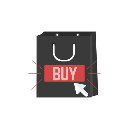 Buy Online, Purchase in One Click, Fast Delivery or Affiliate Marketing conceptのイラスト素材