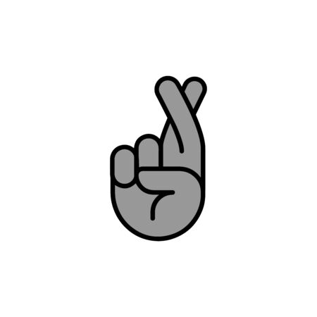 Fingers crossed (hands with crossed fingers) illustration vectorのイラスト素材