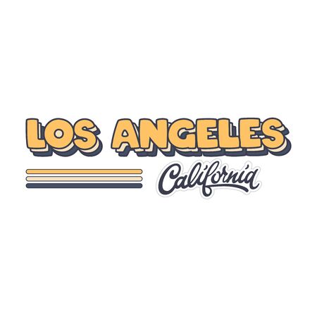 Touristic Greeting Card -Los angeles, California, vector illustration.のイラスト素材