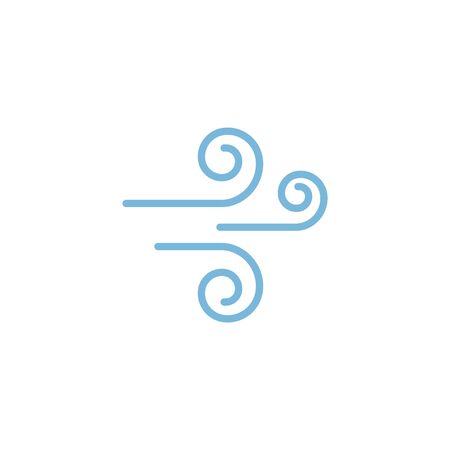wind icon. flat wind icon. wind vector on white background.のイラスト素材
