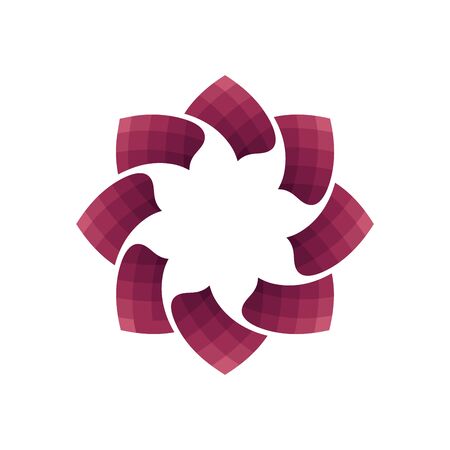 vector illustration of abstract geometric flower logoのイラスト素材