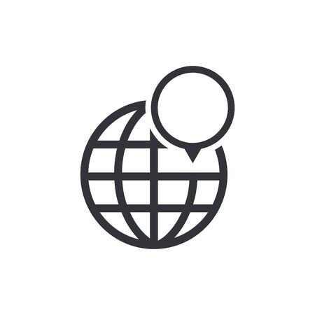 Map pin point icon. Locator position pinpoint vector. Trendy navigation symbol for website design, mobile app. Logo illustrationのイラスト素材