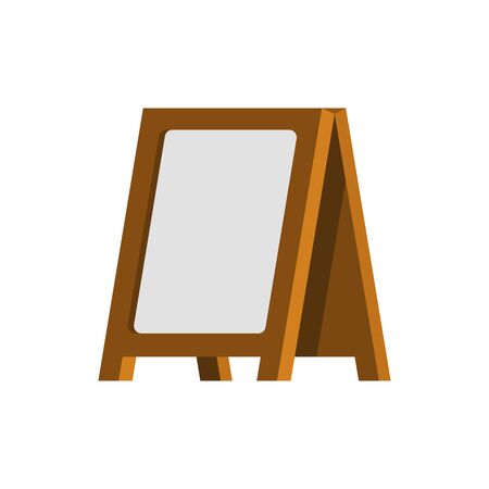 Old Wooden Billboard. Blank Advertising Vector Template.のイラスト素材