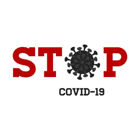 Covid 19 Coronavirus vector icon sign banner. Stop Novel Coronavirus outbreak covid-19.Travel or vacantion warning with air plane and quarantine with protective mask.のイラスト素材