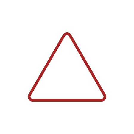Red Triangle icon warning sign, vector illustration on white background EPS10.のイラスト素材