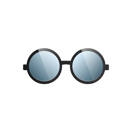 Sunglasses with Black Glasses on White Background. Vectorのイラスト素材