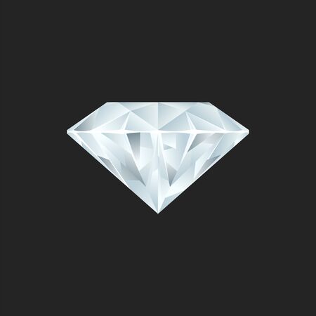 Vector illustration of a realistic diamond. No gradient mesh.のイラスト素材