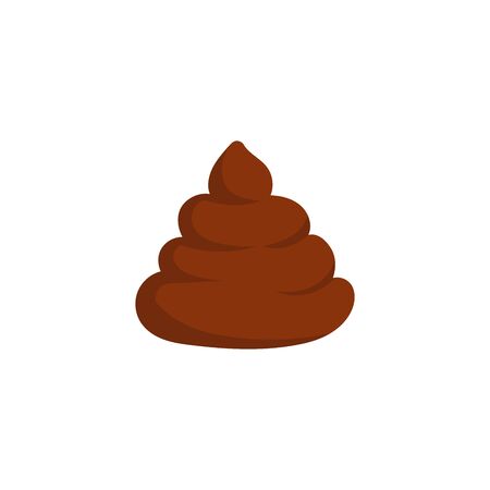 Piece of turd icon in cartoon style isolated on white background vector illustration stockのイラスト素材