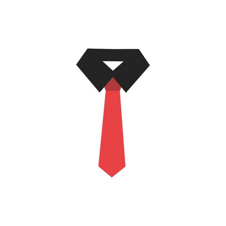 The colorful tie icon. Necktie and neckcloth symbol. Flat Vector illustrationのイラスト素材