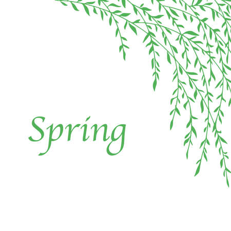 Spring seamless pattern with branch . Floral repeating background, Vector illustration.のイラスト素材