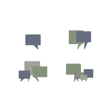 Chat icon. Voice speech bubble vector icon. Messages icon. Communicate symbol. Dialogue of people. Vector illustrationのイラスト素材