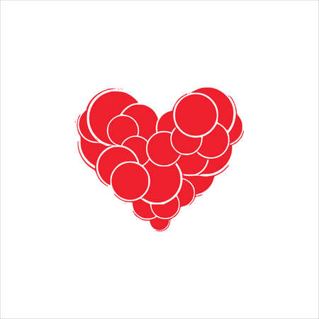 Abstract Valentine heart. Heart Gem. Vector illustration on white background stock.のイラスト素材