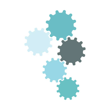 Background technology with gears, vector illustration on white backgroundのイラスト素材