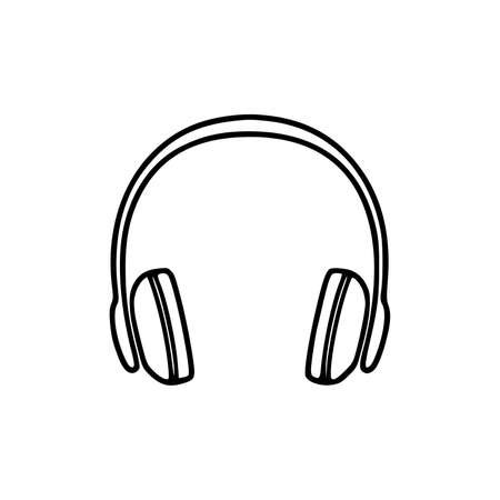 Headphones vector icon background. Web design icon. Headphones icon minimalist design. Headphones for music.のイラスト素材