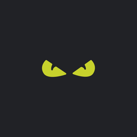 angry green eye. Vector Illustration on black backgroundのイラスト素材