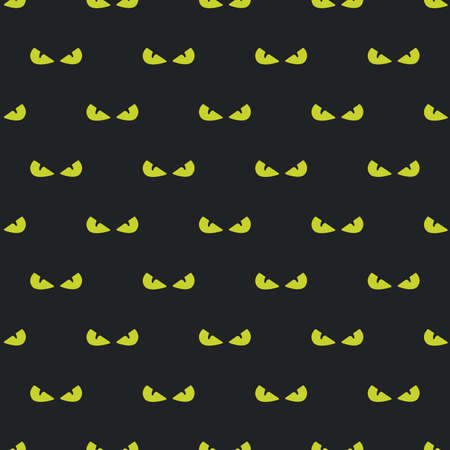 angry green eye. Vector Illustration on black background. Seamless pattern.のイラスト素材