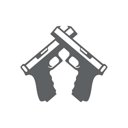 Gun Icon. Weapon Vector. Military Equipment Illustration   Templateのイラスト素材