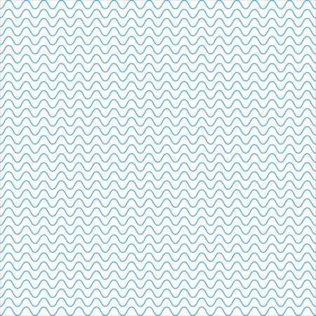 Waves vector background. Marine, sea, ocean seamless in horizontal direction. Wavy lines vector illumination.のイラスト素材