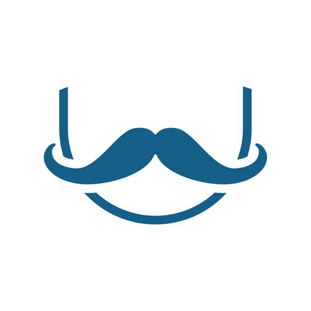 Mustache icon, vector Flat design style onのイラスト素材